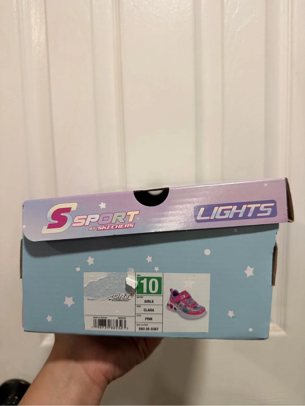 Skechers Girls Pink Pastel Light-Up Heart Sneakers 10T